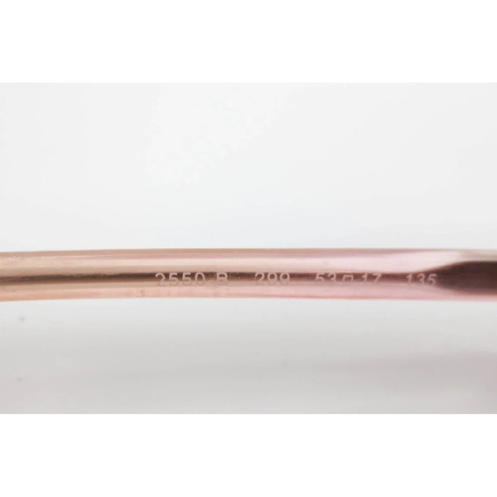 Sferoflex 2550-B 299 Silver Pink Oval Semi Rimless Eyeglass Frames 53-17-135